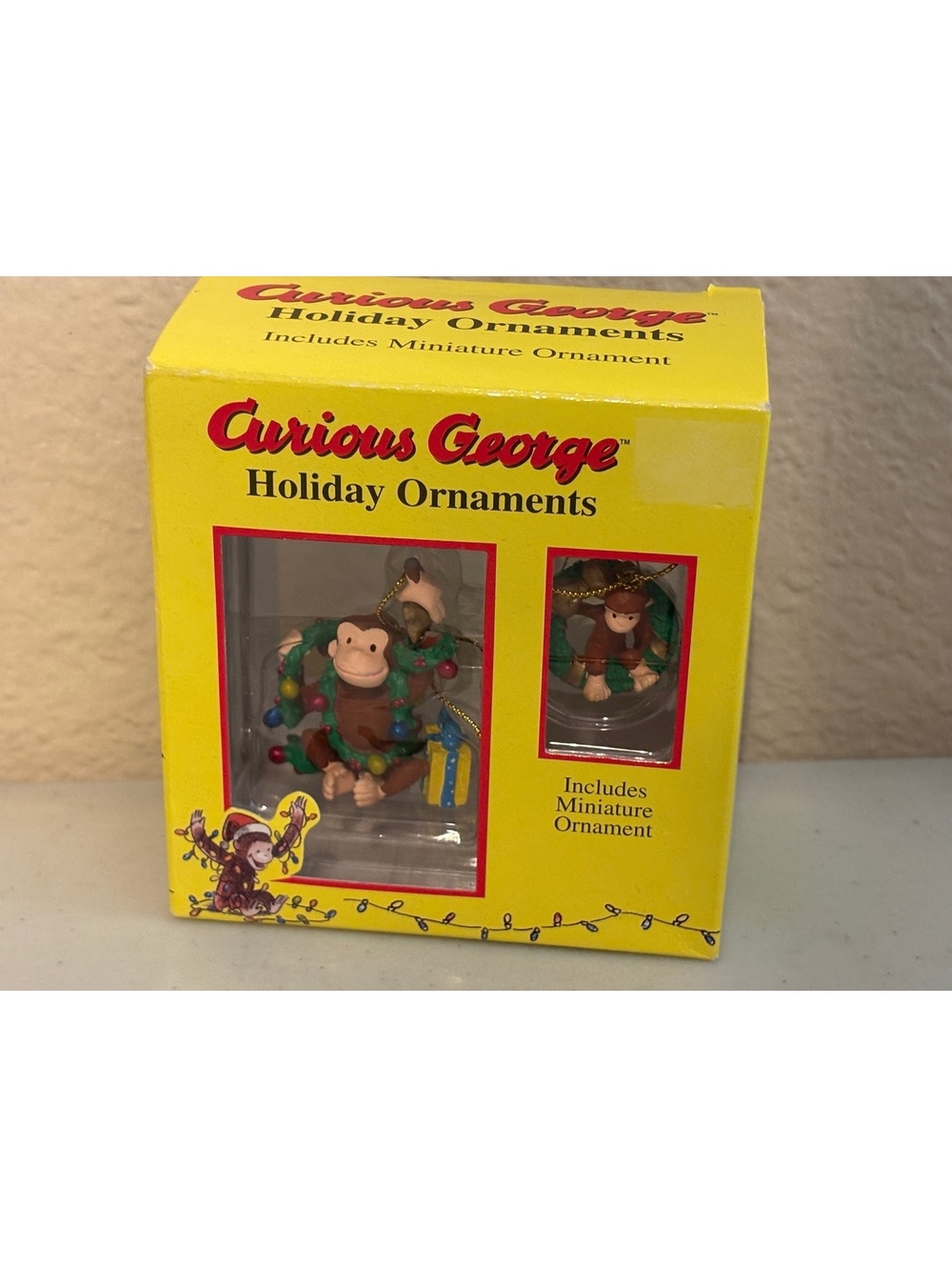 Curious George Holiday Ornaments with Miniature Ornament